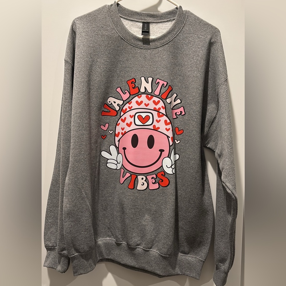 Gray Valentine Vibes Sweatshirt